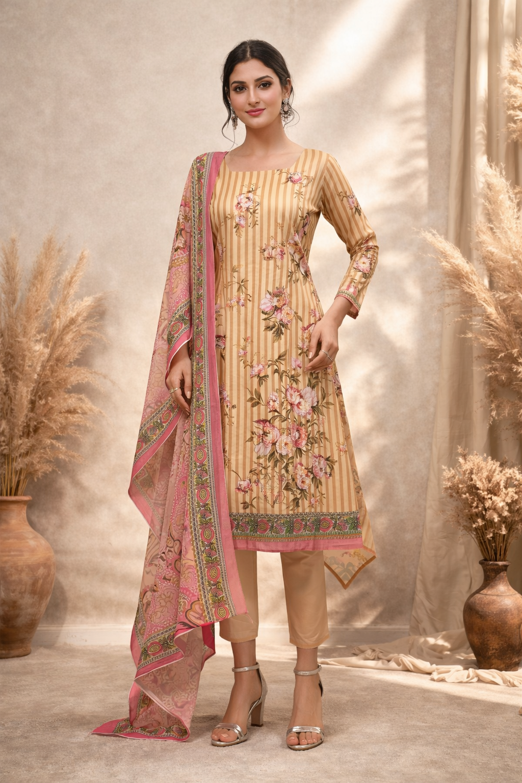 Zesh 3PC Premium Lawn Suit – Unstitched