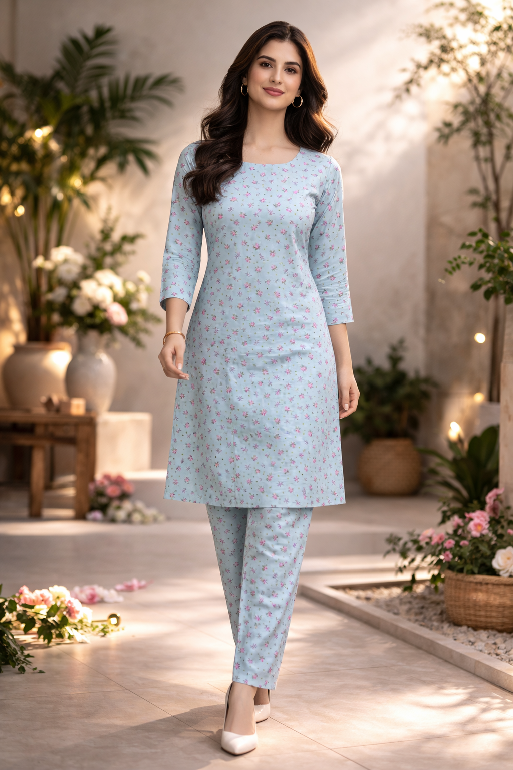 2PC Camric Cotton Suit – Imported Thailand (Unstitched)