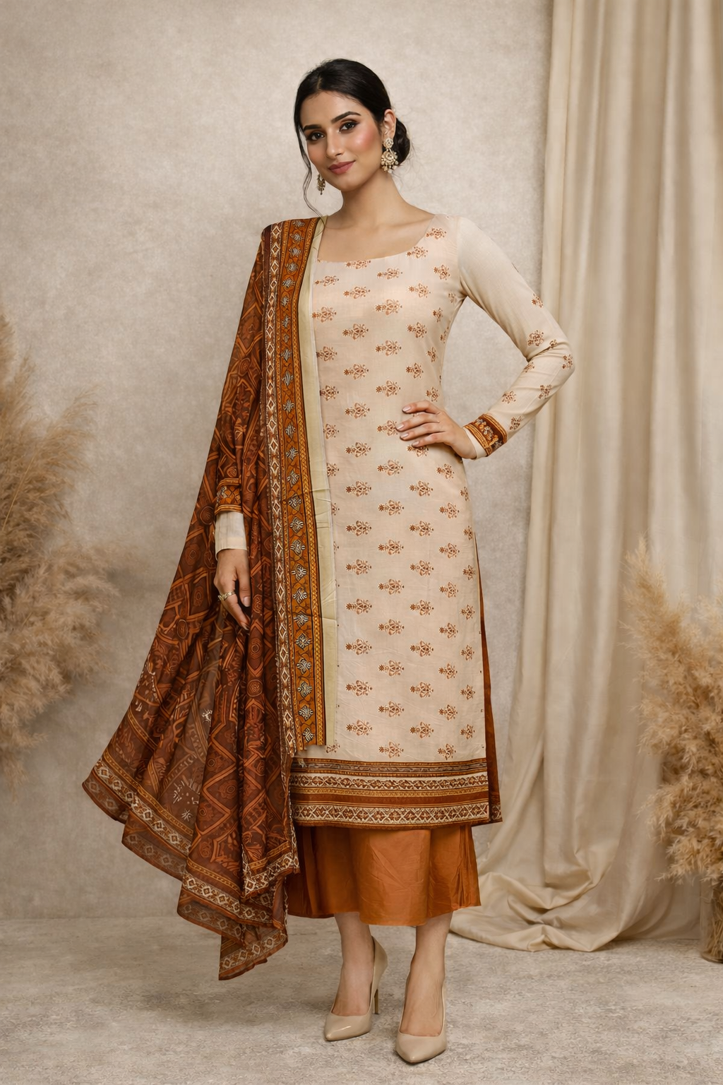 Safina 3PC Digital Premium Lawn Suit – Unstitched