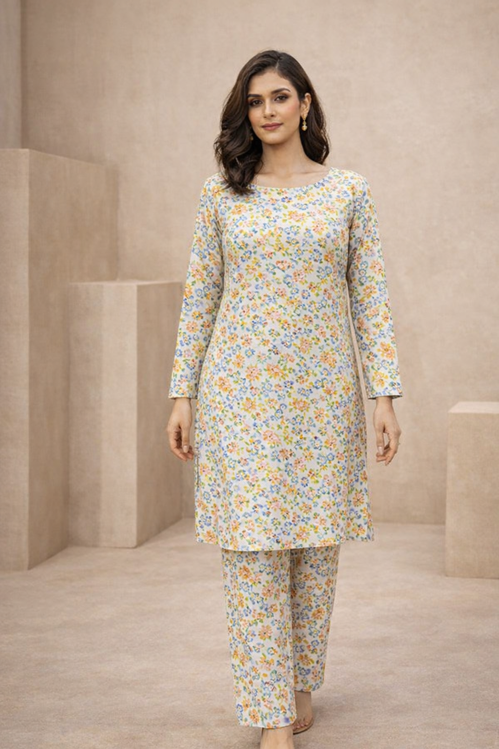 2PC Camric Cotton Suit – Imported Thailand (Unstitched)